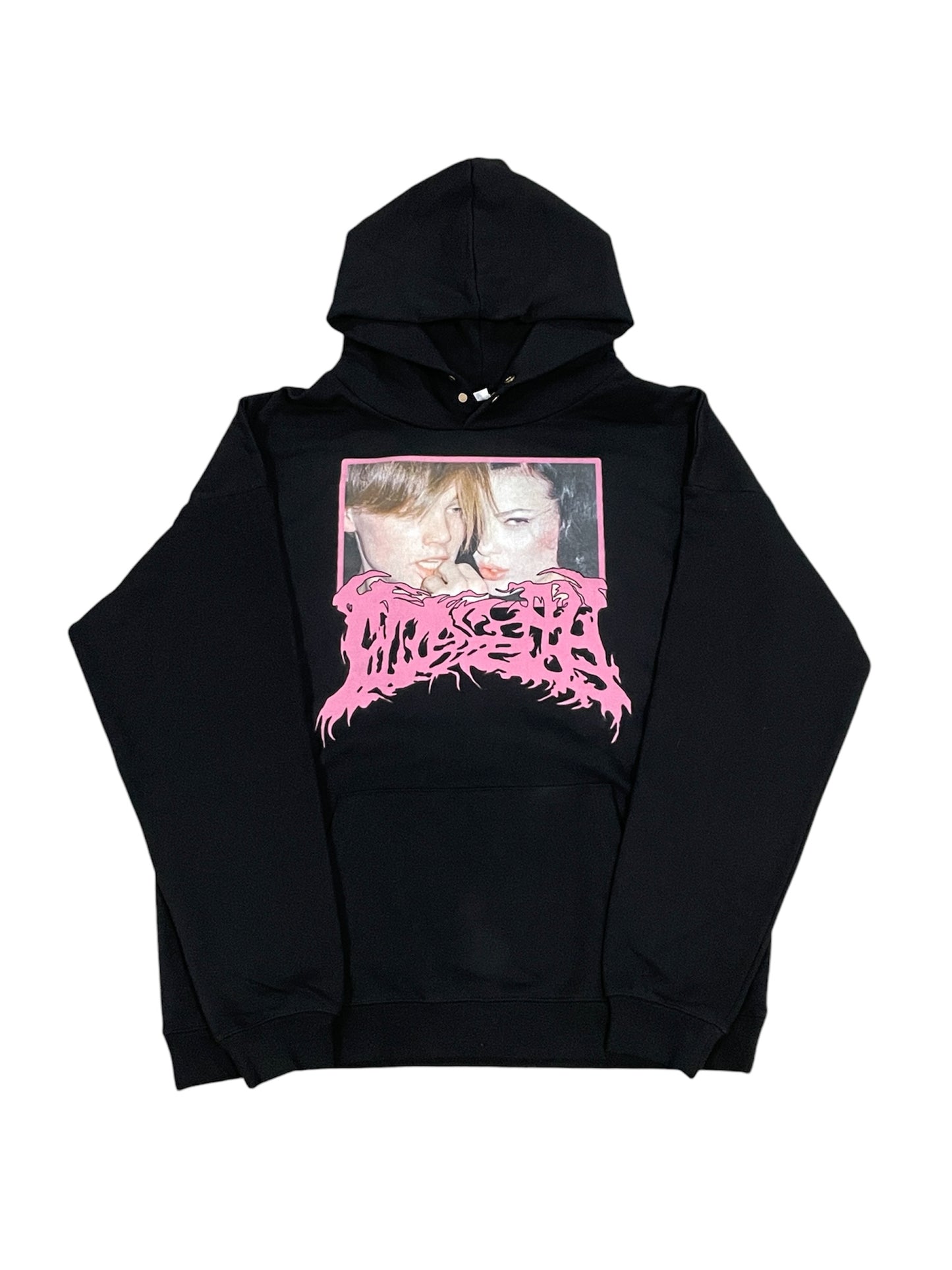 BLACK DESIRE HOODIE (PINK LOGO)